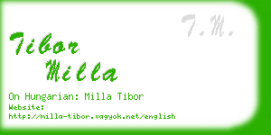 tibor milla business card